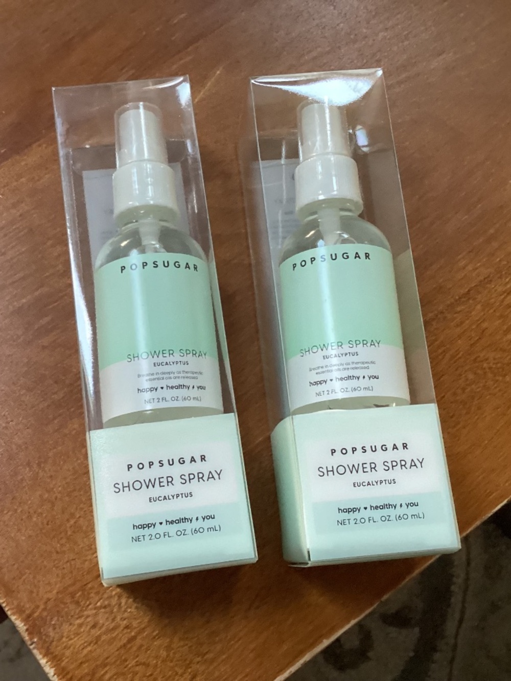 PopSugar Shower Spray Eucalyptus Bundle 60 ml each  NEW